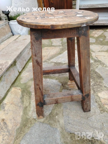 Табуретка дървена с котки 50, 30см, снимка 5 - Декорация за дома - 52874346