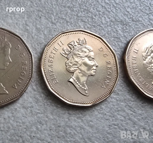 Канада . 1 долар .  3 бройки  по 1 долар . Различна Кралица., снимка 9 - Нумизматика и бонистика - 41411121