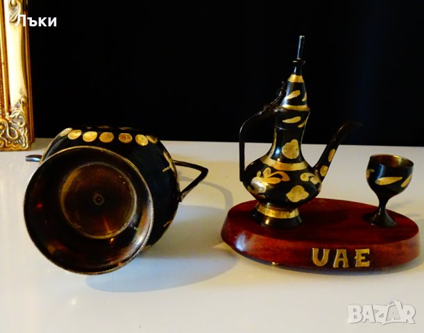 Бронзова кана,позлата., снимка 6 - Антикварни и старинни предмети - 27333510