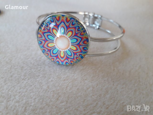 Гривна с цветен кабошон, снимка 5 - Гривни - 28147549