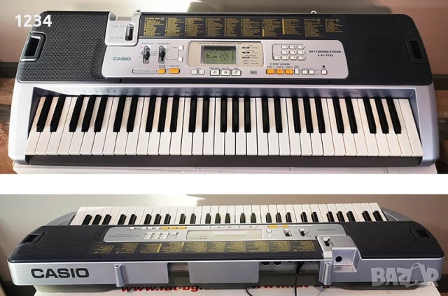 Синтезатор клавир CASIO LK-110 пиао със светещи клавиши и вход за микрофон 5 октави