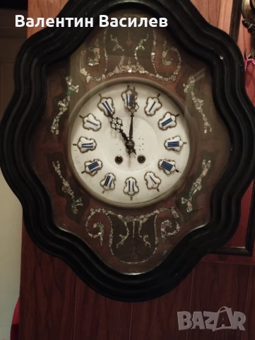 Френски стенен часовник , снимка 2 - Антикварни и старинни предмети - 50603150