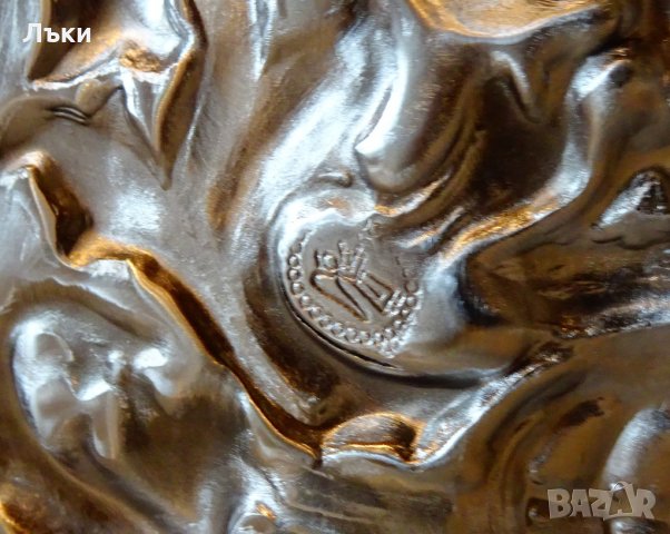 Старинно пано от калай,за семейство,калаена сватба., снимка 4 - Антикварни и старинни предмети - 32306894