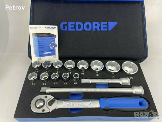 GEDORE - 1/2" PROFI Гедория !! Mобилна !! C- Профил вложки 10 - 32 mm !! ЧИСТО НОВА !!!  GERMANY !!!, снимка 2 - Гедорета - 32998620