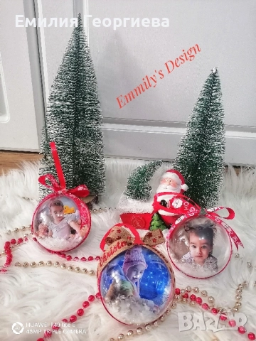 Коледни топки със снимки ♥️, снимка 8 - Коледни подаръци - 52621830