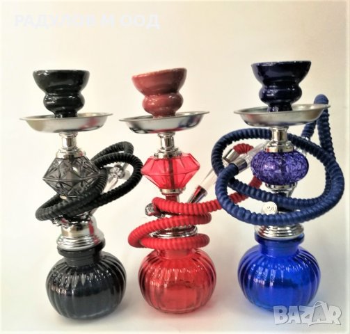 Наргиле 29 см, три цвята / 5053, снимка 2 - Наргилета - 35465863