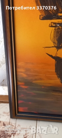 Авторска картина-"Морски пейзаж при залез", снимка 2 - Картини - 51818313