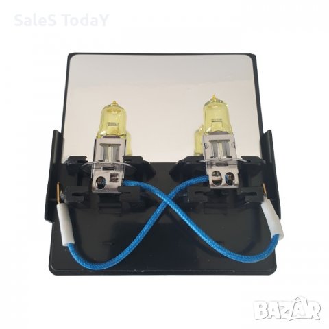 Халогенни крушки H3, 55W, жълти, 2бр, снимка 2 - Аксесоари и консумативи - 38198727