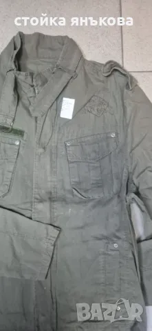Мъжко яке спортно елегантно,тънко, памучен плат, брезентов цвят, снимка 5 - Якета - 49748124