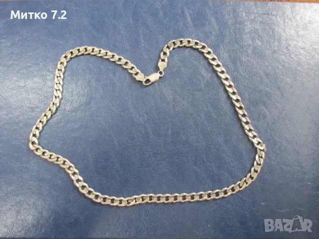 Сребърен ланец 5, снимка 6 - Колиета, медальони, синджири - 50429587