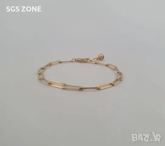 Модерна Златна Гривна, снимка 4 - Гривни - 49772735