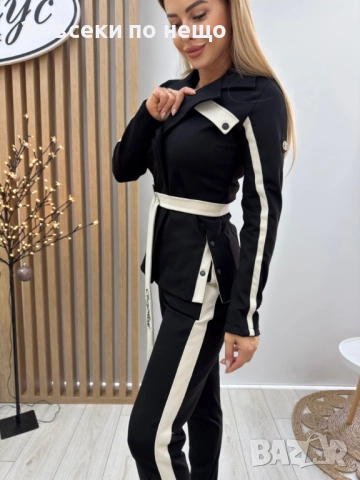 Дамски Памучен Сет Сако И Панталон Братан Код VL-167, снимка 2 - Комплекти - 52775041