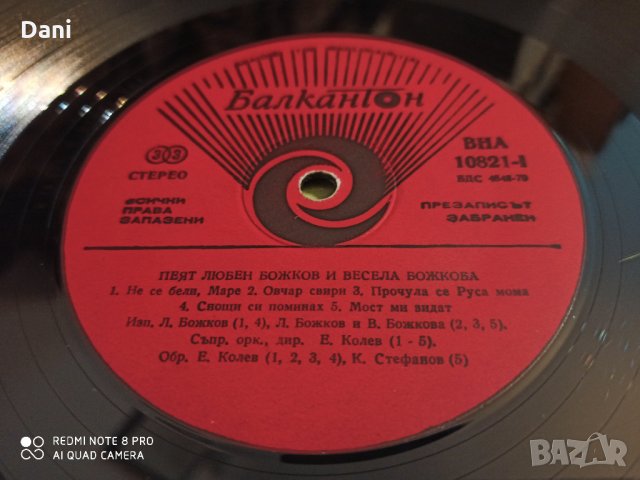 Весела и Любен Божкови - грамофонни плочи, снимка 9 - Грамофонни плочи - 33581941