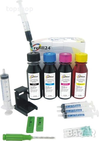 Пълен комплект за зареждане на касети refill24 Refill Set Canon 545 / 546 + Аксесоари