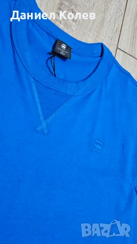 G-STAR RAW мъжка синя тениска – оригинал, нова, М размер, снимка 5 - Тениски - 51104656