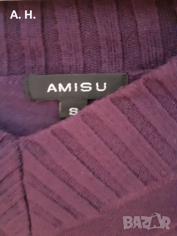 Лилав пуловер Amisu, снимка 4 - Блузи с дълъг ръкав и пуловери - 51546922