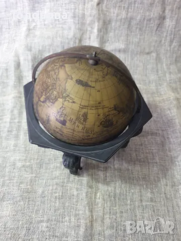 Старинен писалищен аксесор - глобус, снимка 3 - Антикварни и старинни предмети - 48640732