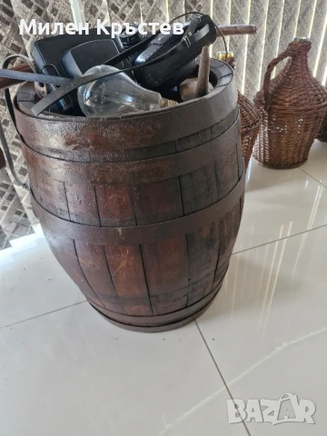 Старо дъбово буре 30литра., снимка 5 - Антикварни и старинни предмети - 51038670