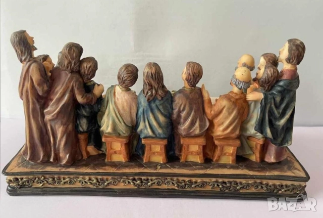 Фигура Тайната вечеря Исус Христос Бог Религия ., снимка 2 - Антикварни и старинни предмети - 52542287