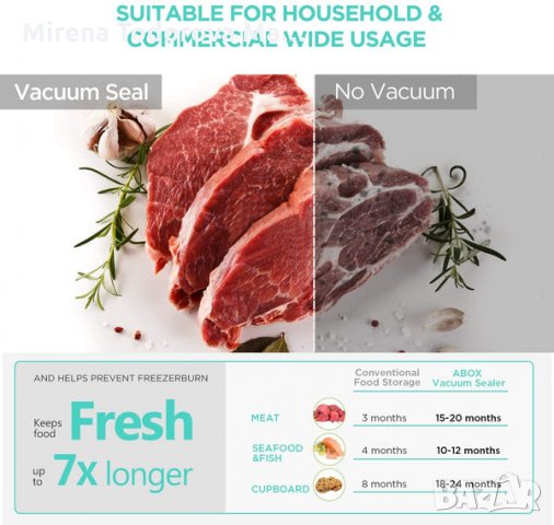 Вакуумна машина ABOX, Запечатване на храни 5 в 1, Вградена резачка, снимка 6 - Други - 35651000