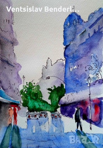 Рисунки акварел, снимка 5 - Други ценни предмети - 53260848