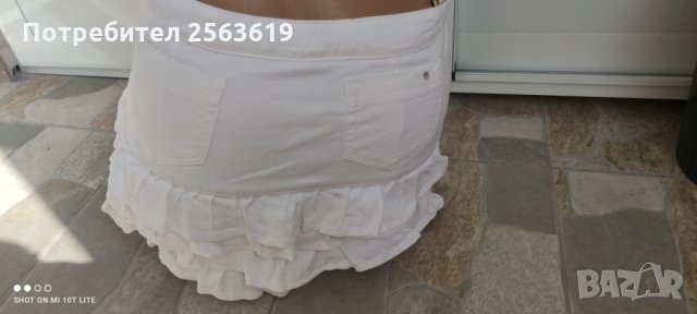 Дънкова бяла пола, снимка 1 - Поли - 33509503