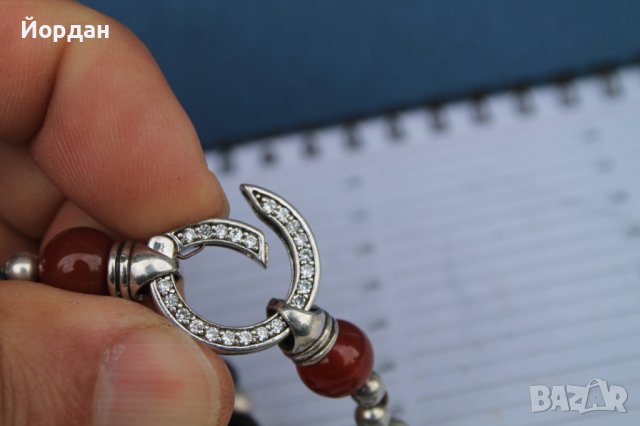 Дизайнерски накит/гердан-сребро,гранат,карнеол, снимка 8 - Колекции - 40486029