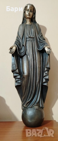 Стара бронзова статуя на Дева Мария/Света Богородица/Madonna, снимка 2 - Колекции - 53035417