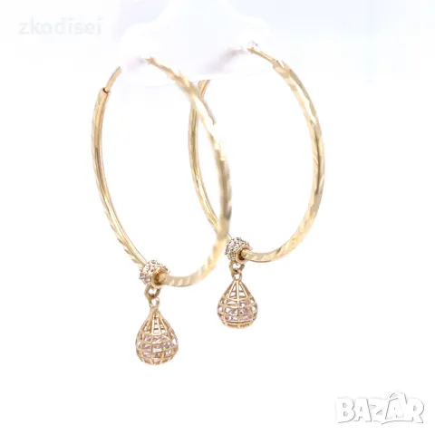 Златни обеци 3,94гр. 14кр. проба:585 модел:31424-5, снимка 3 - Обеци - 50173509