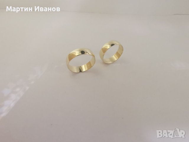 Златни брачни халки класически , снимка 4 - Пръстени - 43682876