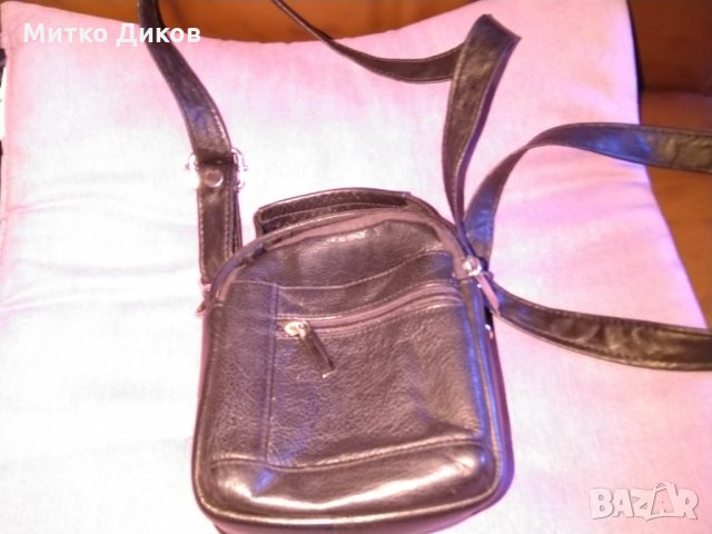 Чанта за през рамо и ръка -за колан -естествена кожа малка 165х125мм, снимка 2 - Чанти - 27647847