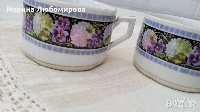 Комплект флорални чашки, снимка 3 - Чаши - 38400821