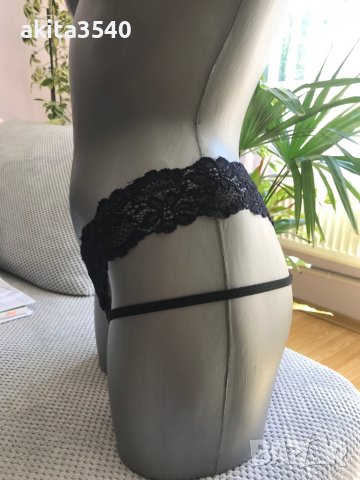 Черни и бели дамски бикини с дантела, снимка 9 - Бельо - 37730177
