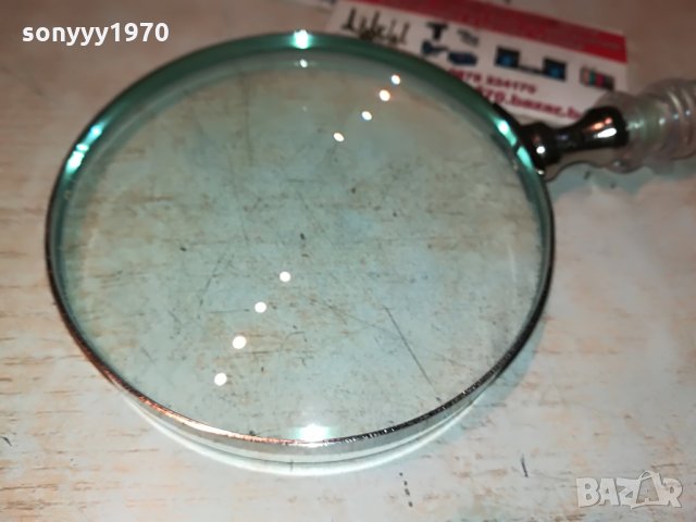поръчана-лупа инокс стъклена дръжка-внос германия 2807211025, снимка 4 - Антикварни и старинни предмети - 33648452