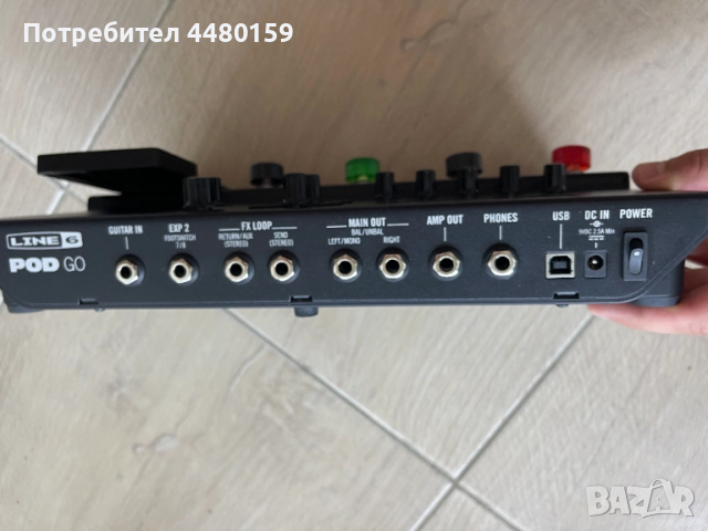 Китарен процесор Line 6 Pod Go в идеално състояние, снимка 4 - Китари - 51592054