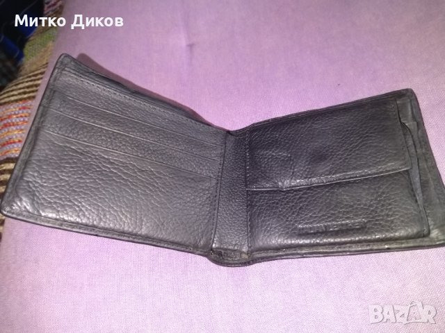 Италиански портфейл 125х100мм естествена кожа с много прегради за карти-документи, снимка 4 - Портфейли, портмонета - 37908425