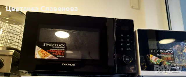 Микровълнова фурна TAURUS STYLE23 BLACK 900W 23L, снимка 3 - Микровълнови - 48012344