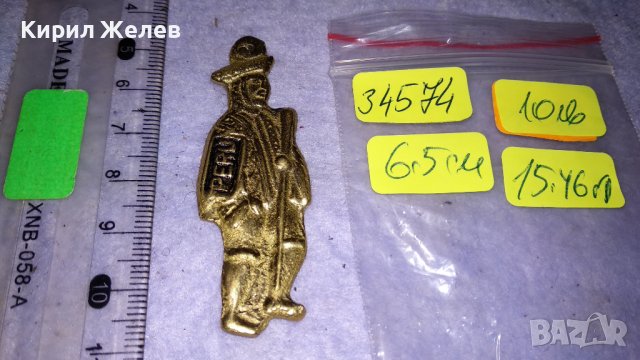 ПОЗЛАТЕНА МЕТАЛНА ФИГУРКА АРТ ВИСУЛКА ТРАДИЦИОНЕН СУВЕНИР от ПЕРУ 34574, снимка 5 - Колекции - 39061897