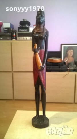 афро дама-дървена фигура-5кг-92см-внос швеицария