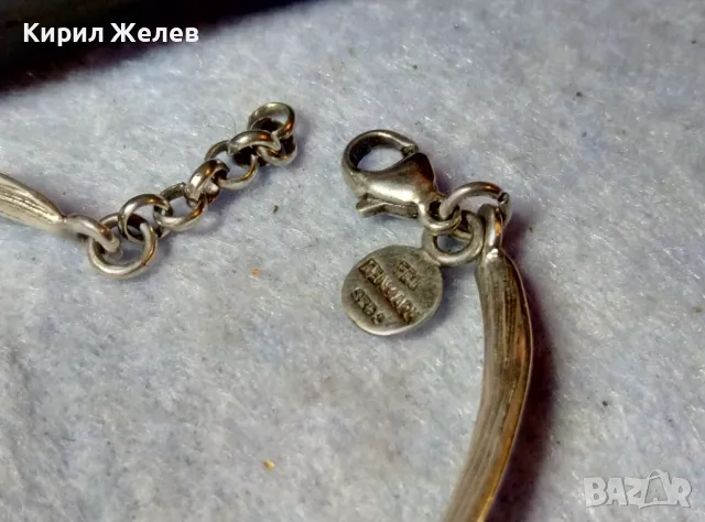 СТИЛНА ВИНТИДЖ АРТ СРЕБЪРНА ГРИВНА СРЕБРО DENMARK 925 S МАРКОВО АВТОРСКО БИЖУ РЪЧНА РАБОТА 49284, снимка 8 - Гривни - 48492685