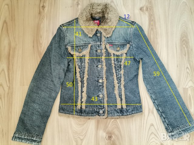 Дамско яке MISS SIXTY оригинал, size S, made in Italy, много топло, много запазено,отлично състояние, снимка 9 - Якета - 29007600