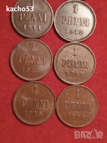 1 пени 1907-1916 г. Русия за Финландия., снимка 3 - Нумизматика и бонистика - 52502523