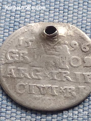 Сребърна монета 3 гроша 1596г. Сигизмунд трети ПОЛША 28460, снимка 8 - Нумизматика и бонистика - 42969893