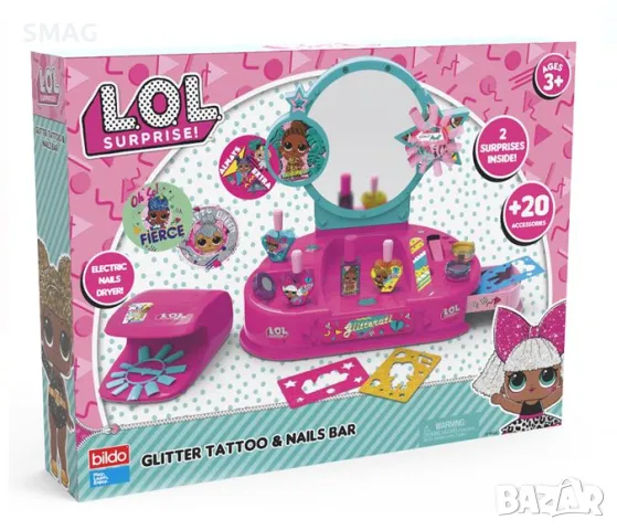 Комплект игра LOL Surprise Glitter Tattoo & Nails Bar S_1236302, снимка 2 - Други - 48244906