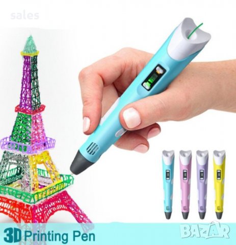 Писалка за 3D рисунки и фигурки 3D Pen-2 , снимка 5 - Образователни игри - 37603398