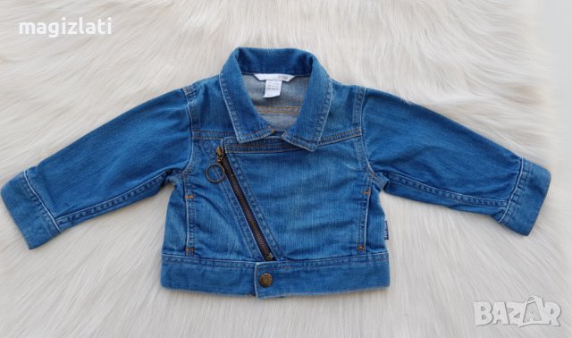 Детско дънково яке H&M 9-12 месеца, снимка 7 - Бебешки якета и елеци - 40617407