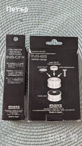 Oyaide INS-BS и Oyaide INS-CFX Base Insulator Крачета Месинг и Карбон Поставки, снимка 6 - Други - 47997717