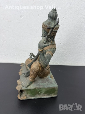 Голяма азиатска бронзова фигура №7462 , снимка 3 - Антикварни и старинни предмети - 51985910