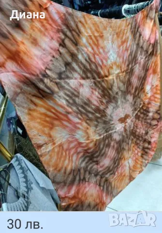 Дамски шалове-рисувана коприна, снимка 14 - Шалове - 49104104