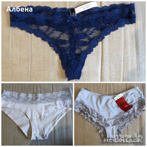 Дамски бикини с дантела Victoria’s secret, бразилиани Triumph, снимка 1 - Бельо - 32241533